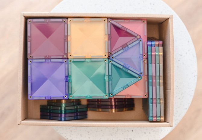 Klocki magnetyczne Connetix - Pastel Starter Pack 64 el.
